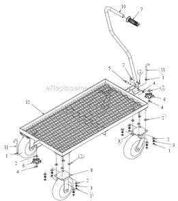Page G Diagram and Parts List for MK-1280  MK Diamond Concrete Saw